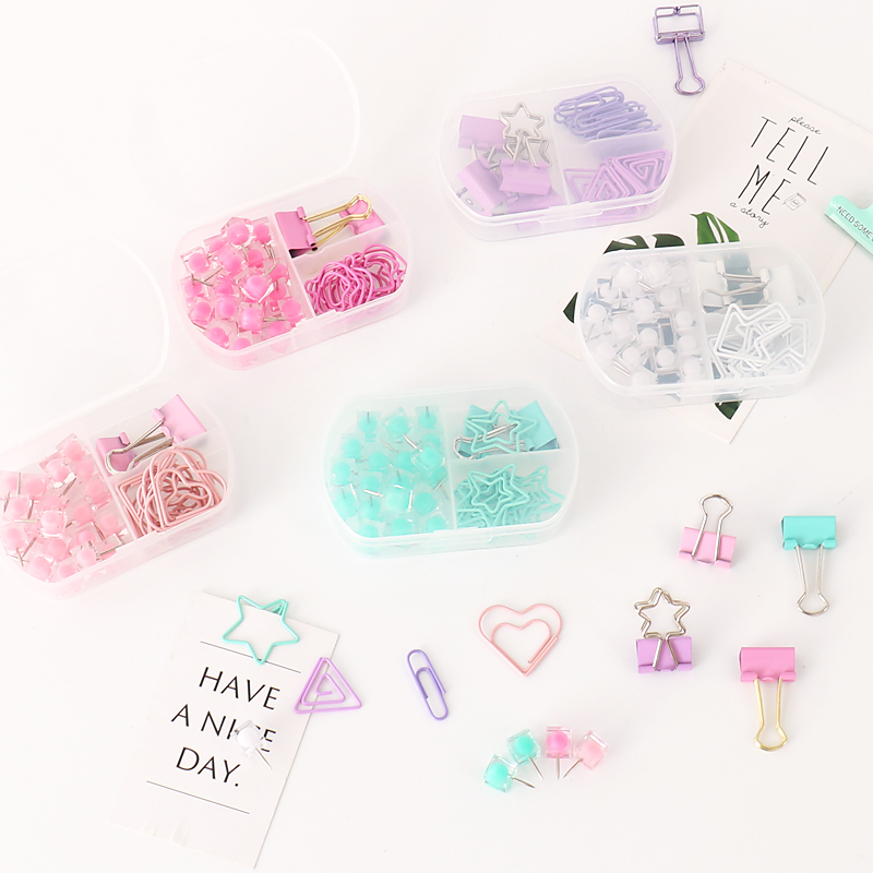 Binder Clip Assorted - Разноцветные зажимы TUTU, скрепки, набор для
