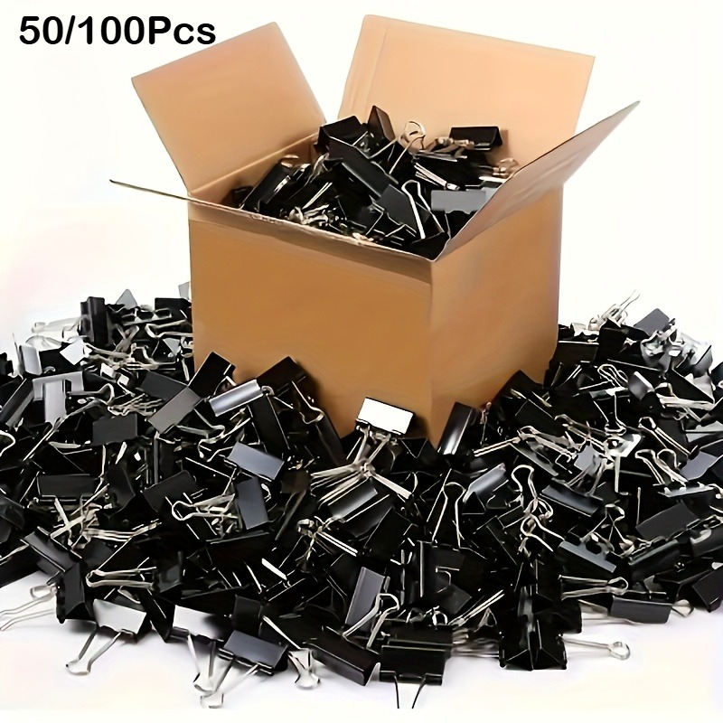Binder Clip Assorted - Цветные и черные зажимы для бумаг,